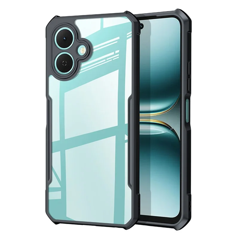 Capa XUNDD para TECNO Spark Go 2 4G / Pop 10 - Proteção Anti-Queda em TPU + Acrílico Transparente