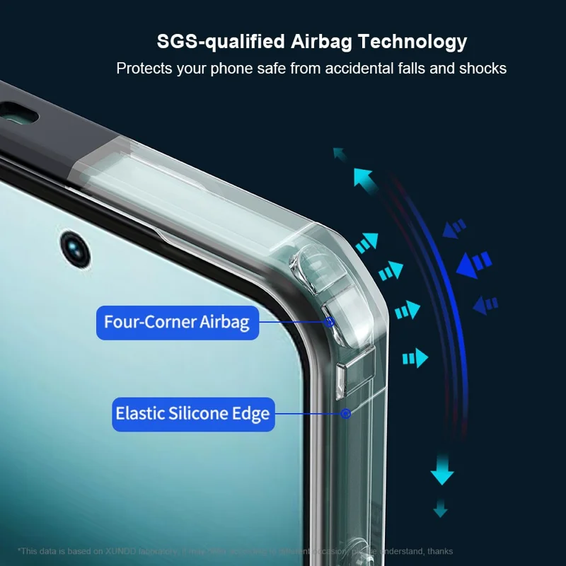 Capa XUNDD para TECNO Spark Go 2 4G / Pop 10 - Proteção Anti-Queda em TPU + Acrílico Transparente