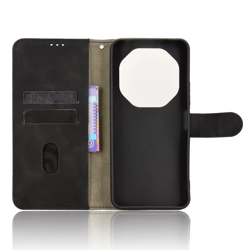 Für Umidigi G100 5G / G100 Pro 4G Lederhülle mit Skin-Gefühl Stoßfest Wallet Flip Handyhülle - Schwarz