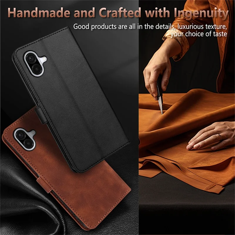 AZNS For Samsung Galaxy A07 4G Case PU Leather Wallet Phone Cover - Brown