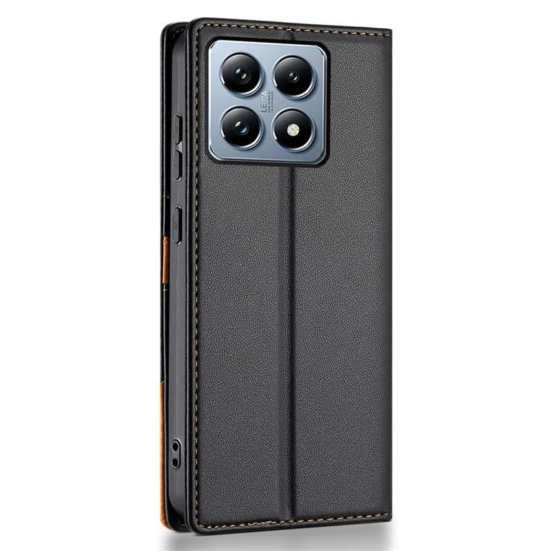 N.BEKUS P3 per Xiaomi 14T Pro Cover Portafoglio con Blocco RFID e Supporto in Pelle PU Flip - Nero