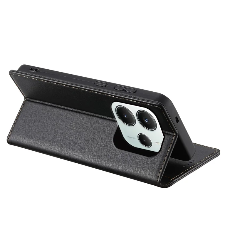 N.BEKUS P3 para Xiaomi Redmi Note 14 5G Funda Cartera con Bloqueo RFID, Soporte de Cuero PU, Tapa Abatible para Teléfono - Negro