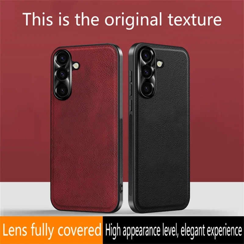 Cover per Samsung Galaxy A16 5G / 4G in PU + TPU + PC con Cornice Metallica per Obiettivo - Nero