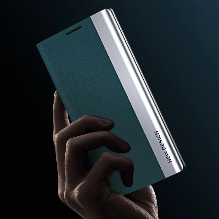 Для Oppo Reno8 Pro+ 5G (глобальная версия) / Reno8 Pro 5G (глобальная версия) Устойчивый к столкновениям PU-кожаный флип-кейс со стендом с гальваническим покрытием - зеленый