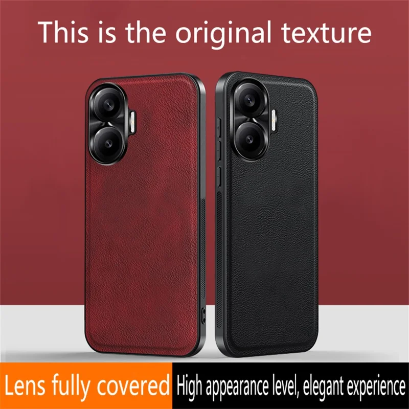 For Xiaomi Redmi Turbo 4 Pro 5G Case PU + TPU + PC Phone Back Cover with Metal Lens Frame - Black