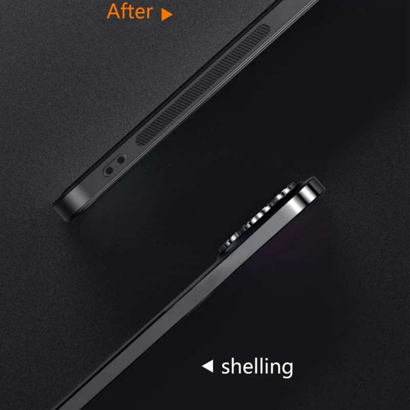 Für Xiaomi Redmi K70 Ultra Hülle PU + TPU + PC Handyrückseite mit Metall-Objektivrahmen - Schwarz