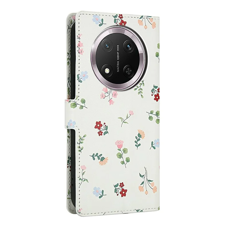 Funda Tipo Cartera para Honor X9c 5G / Magic7 Lite 5G / X60 Pro 5G con Diseño Floral Romboidal de Cuero con Correa - A1