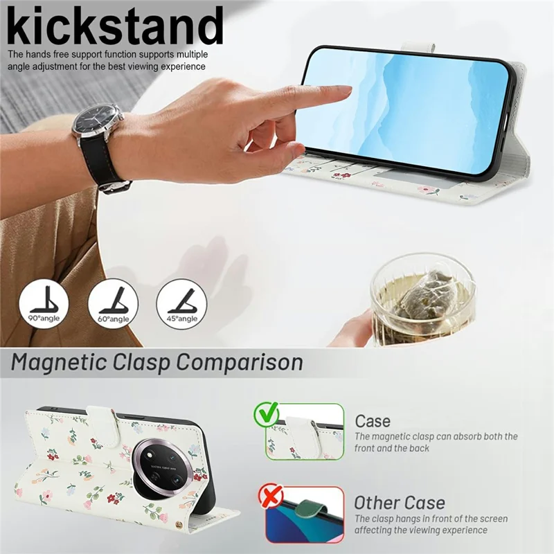 Funda Tipo Cartera para Honor X9c 5G / Magic7 Lite 5G / X60 Pro 5G con Diseño Floral Romboidal de Cuero con Correa - A1
