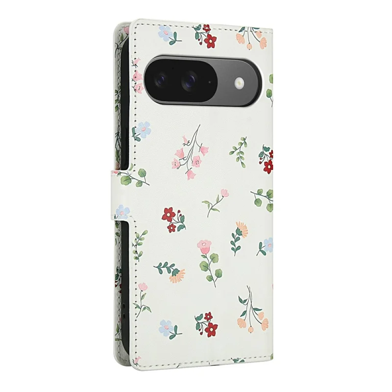Wallet Case for Google Pixel 10 Pro / 10 / 9 Pro / 9 Rhombic Floral Design Leather Flip Phone Cover with Strap - A1