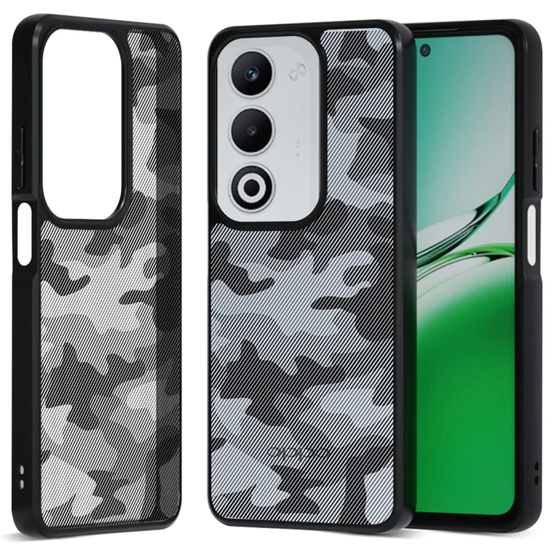 IBMRS Phone Case For Oppo A5 4G / 5G / A5x 4G / 5G Soft TPU Frame Hard PC Back Anti-Fall Cover - Artistic Camouflage