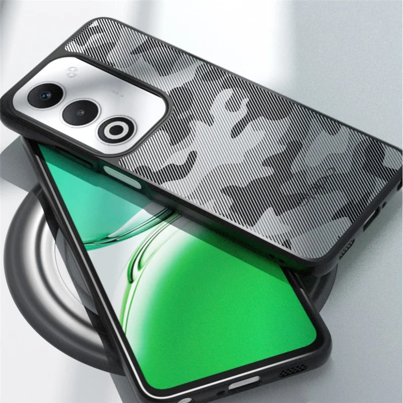 IBMRS Phone Case For Oppo A5 4G / 5G / A5x 4G / 5G Soft TPU Frame Hard PC Back Anti-Fall Cover - Artistic Camouflage