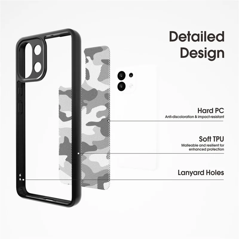 IBMRS For Oppo K13 5G Case Soft TPU Frame Hard PC Back Anti-Fall Phone Cover - Artistic Camouflage