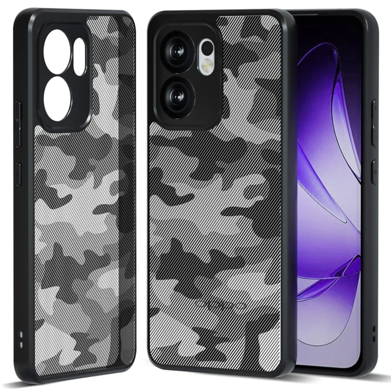 IBMRS Cover for Oppo Reno14 F 5G - Soft TPU Frame, Rigid PC Back, Anti-Drop Protection - Artistic Camouflage