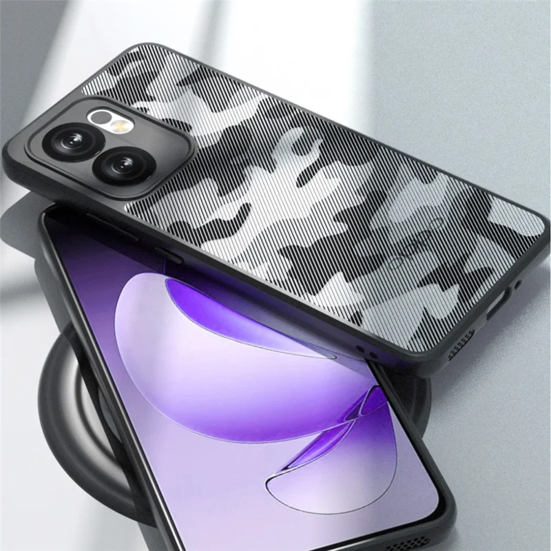 IBMRS Cover for Oppo Reno14 F 5G - Soft TPU Frame, Rigid PC Back, Anti-Drop Protection - Artistic Camouflage