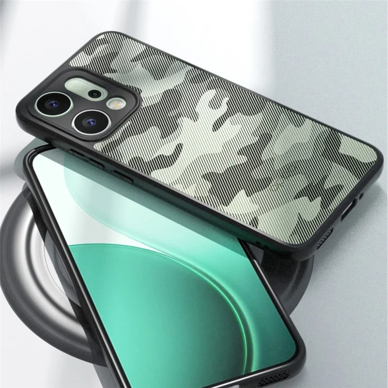 IBMRS For Oppo Reno14 5G (Global) Case Soft TPU Frame Hard PC Back Anti-Fall Phone Cover - Artistic Camouflage