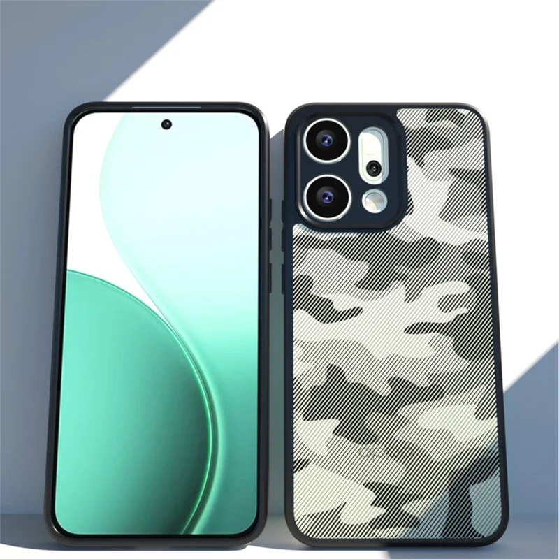 IBMRS For Oppo Reno14 5G (Global) Case Soft TPU Frame Hard PC Back Anti-Fall Phone Cover - Artistic Camouflage