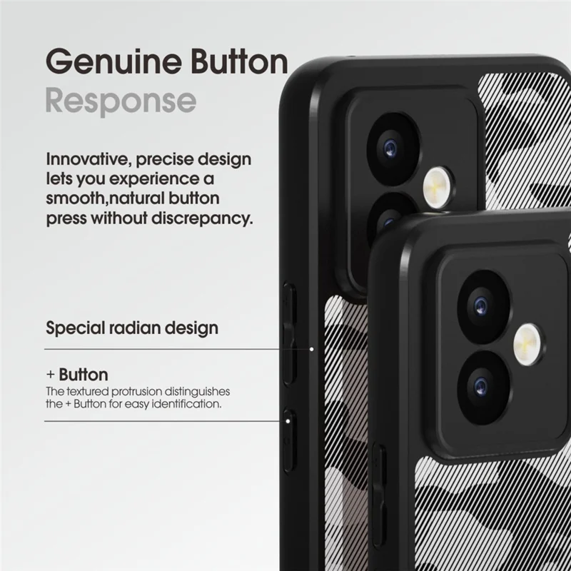 Capa IBMRS para Honor X60 GT 5G - Moldura de TPU Macio, Tampa Traseira Rígida de PC, Antichoque - Camuflagem Artística