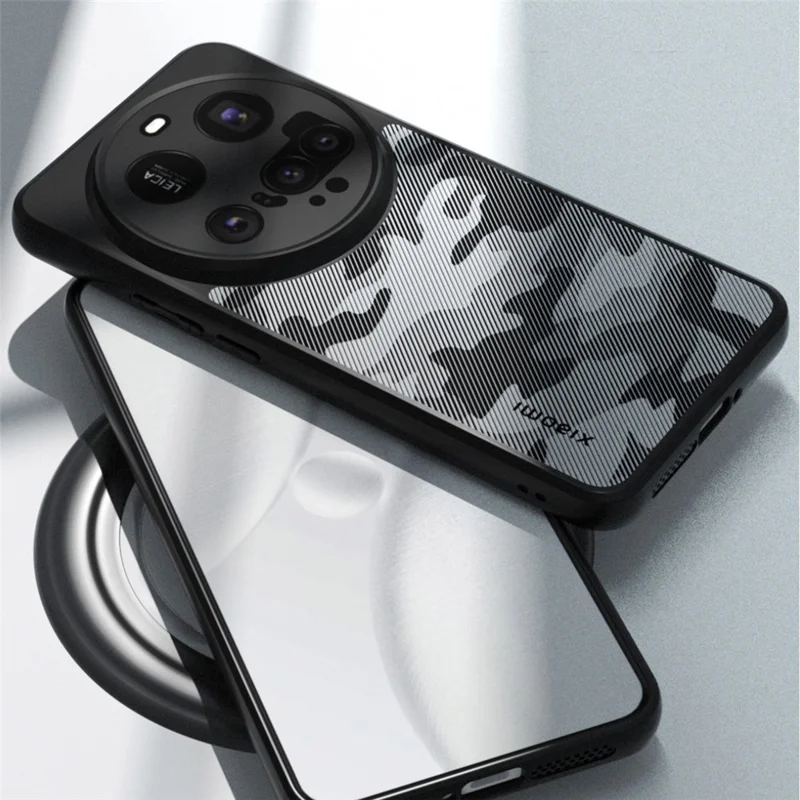 IBMRS для Xiaomi 15 Ultra: Мягкий TPU-бампер с жестким ПК-корпусом, противоударный чехол для телефона - Артистический камуфляж