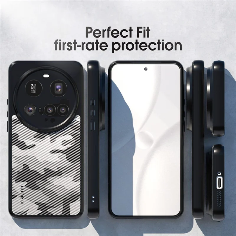 IBMRS для Xiaomi 15 Ultra: Мягкий TPU-бампер с жестким ПК-корпусом, противоударный чехол для телефона - Артистический камуфляж