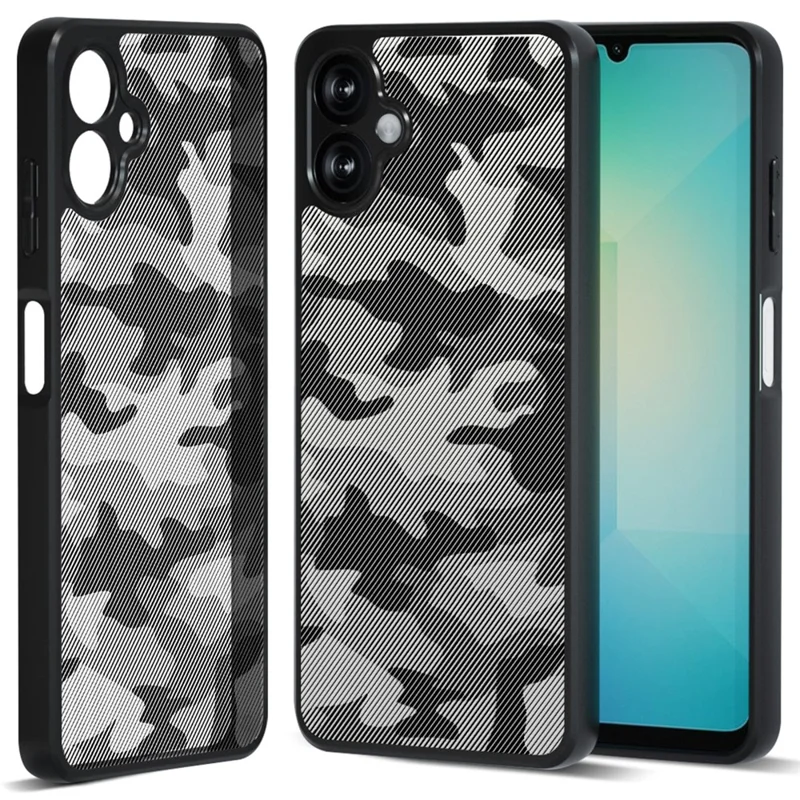 IBMRS Pour Samsung Galaxy F06 5G / M06 5G Étui Cadre TPU Souple Dos PC Rigide Housse de Protection Antichoc pour Téléphone - Camouflage Artistique