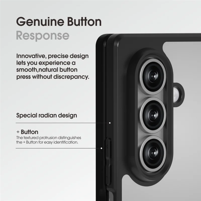 IBMRS для чехла Samsung Galaxy Z Fold7 5G, мягкая TPU рама, жесткая ПК задняя крышка, противоударный чехол для телефона - прозрачный черный