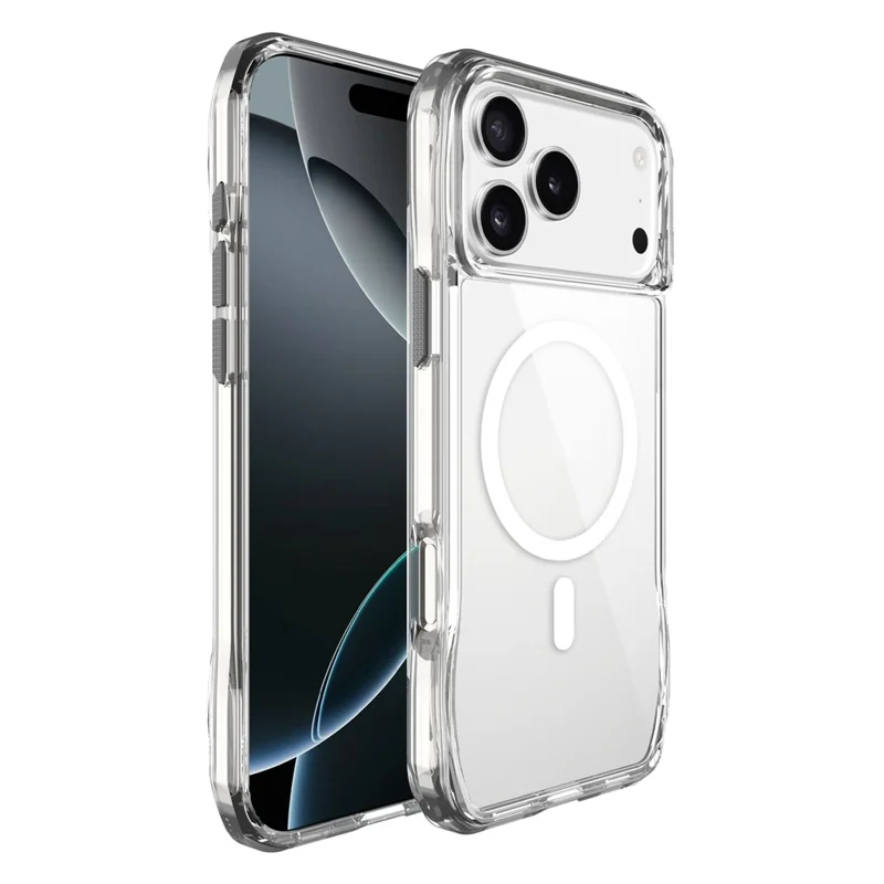 For iPhone 17 Pro Case Compatible with MagSafe TPU + PC Crystal Clear Phone Cover