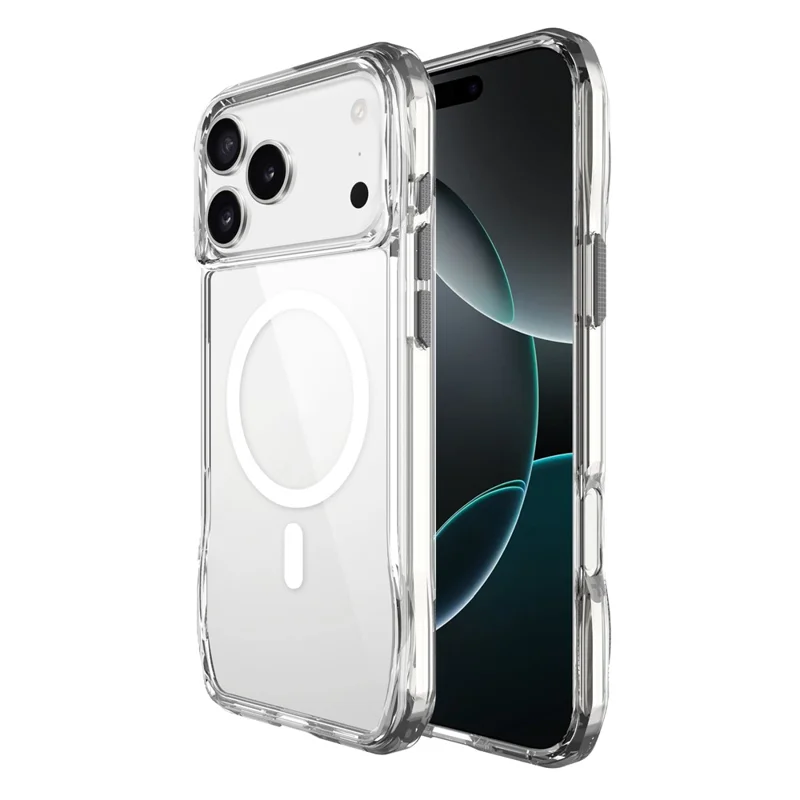 For iPhone 17 Pro Case Compatible with MagSafe TPU + PC Crystal Clear Phone Cover