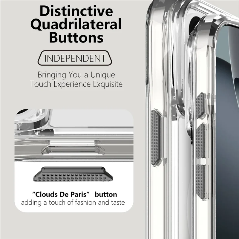 For iPhone 17 Pro Case Compatible with MagSafe TPU + PC Crystal Clear Phone Cover