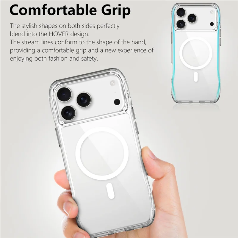 For iPhone 17 Pro Case Compatible with MagSafe TPU + PC Crystal Clear Phone Cover
