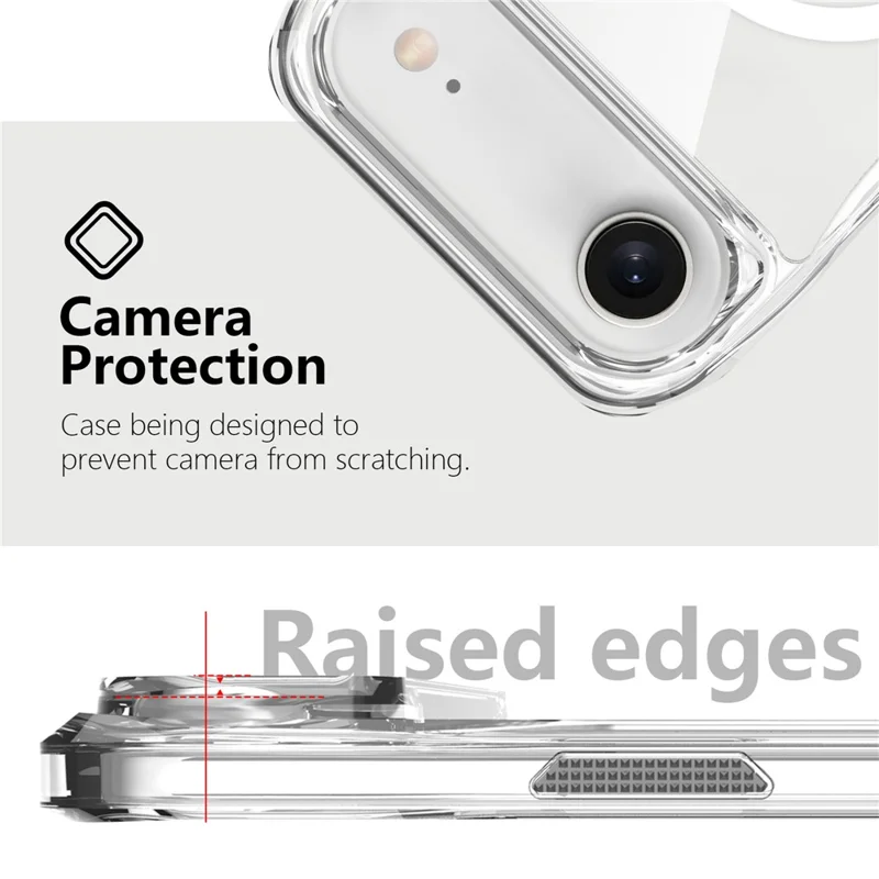 For iPhone Air Case Compatibel met MagSafe TPU + PC Kristalheldere Telefoonhoes