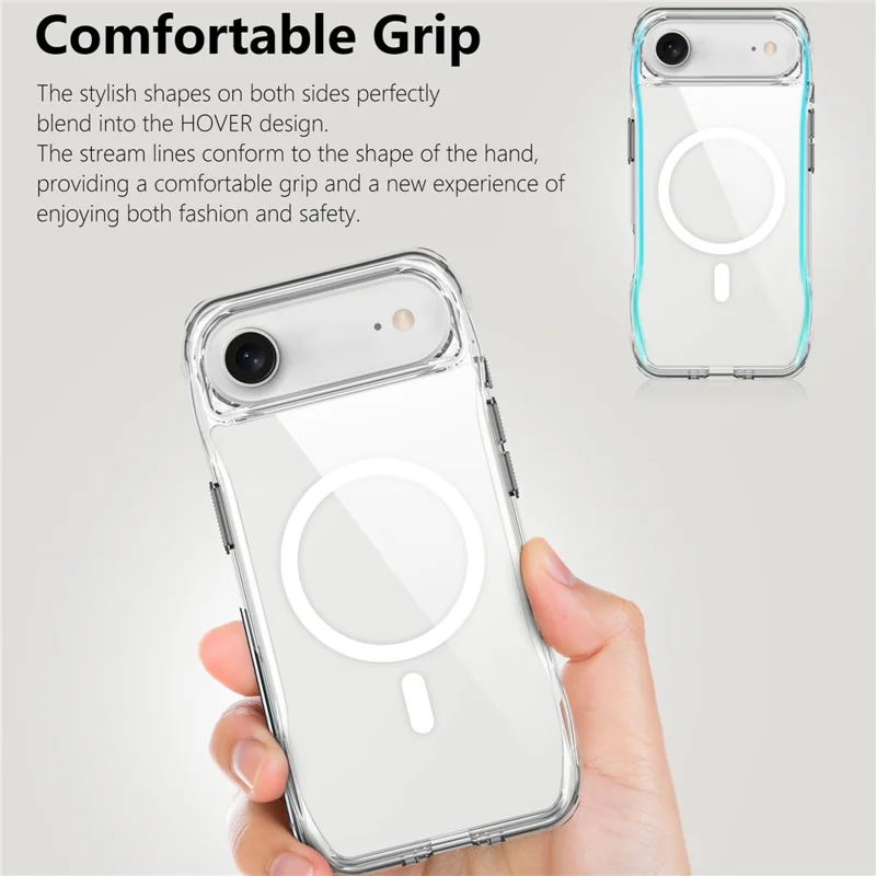 For iPhone Air Case Compatibel met MagSafe TPU + PC Kristalheldere Telefoonhoes