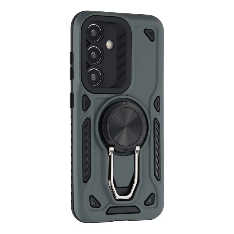Cover per Samsung Galaxy A26 5G con Supporto Antiurto TPU + PC Posteriore Telefono - Grigio