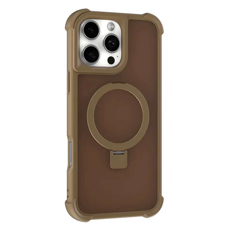 Funda magnética antiimpactos para iPhone 16 Pro TPU + PC Soporte - Oro Desierto