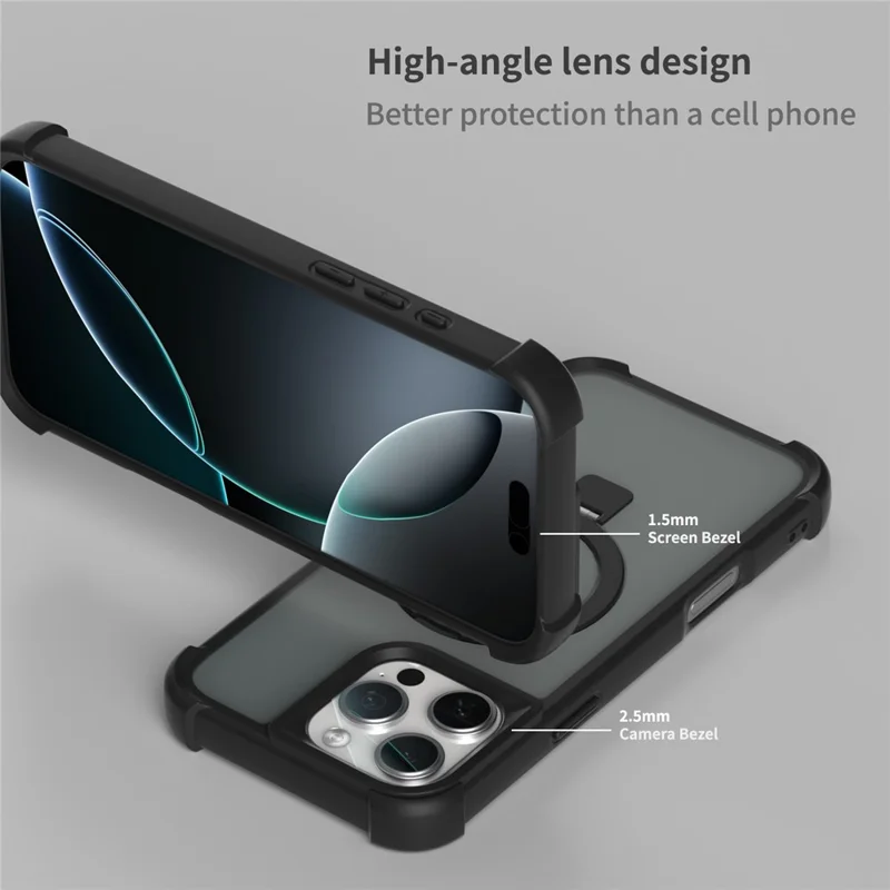Funda magnética antiimpactos para iPhone 16 Pro TPU + PC Soporte - Oro Desierto