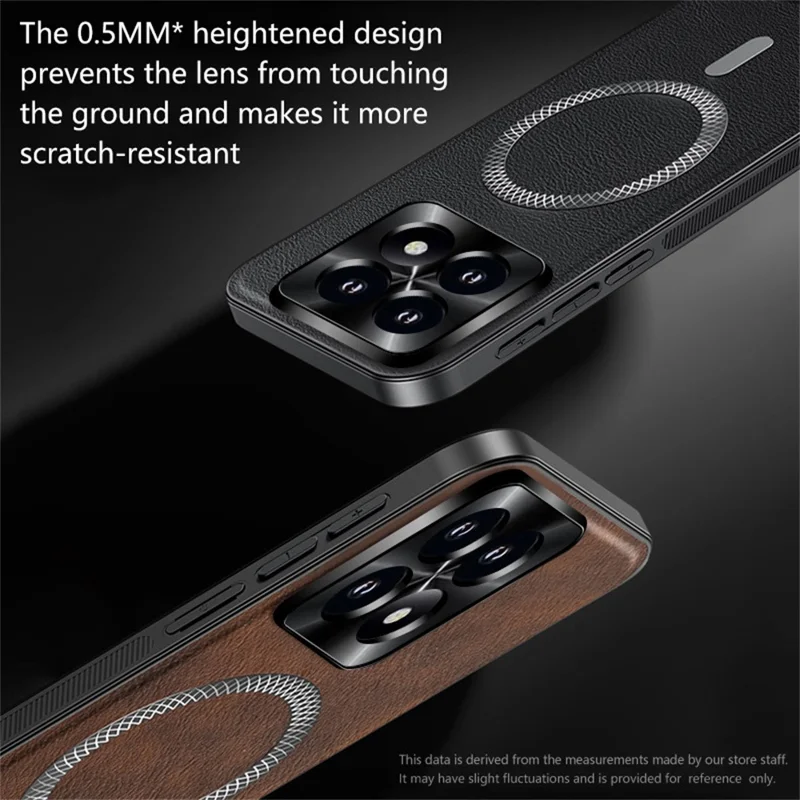 Funda para Xiaomi 14T Pro Compatible con MagSafe, Carcasa Trasera de TPU y PC con Marco de Lente Metálico - Negro