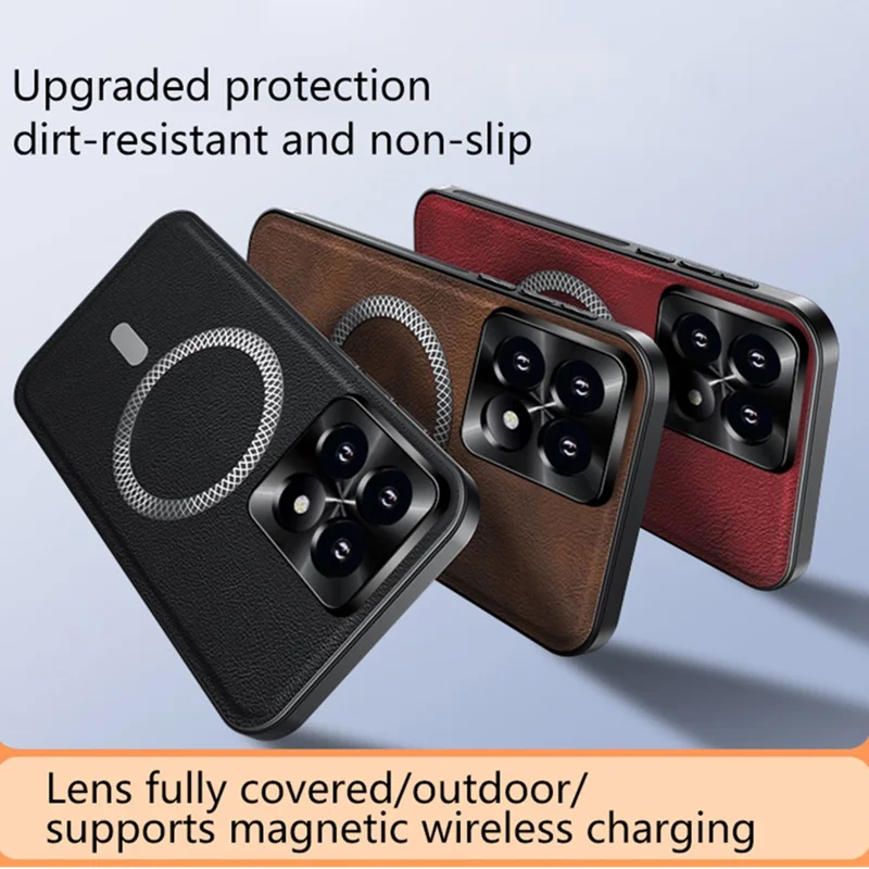 Funda para Xiaomi 14T Pro Compatible con MagSafe, Carcasa Trasera de TPU y PC con Marco de Lente Metálico - Negro