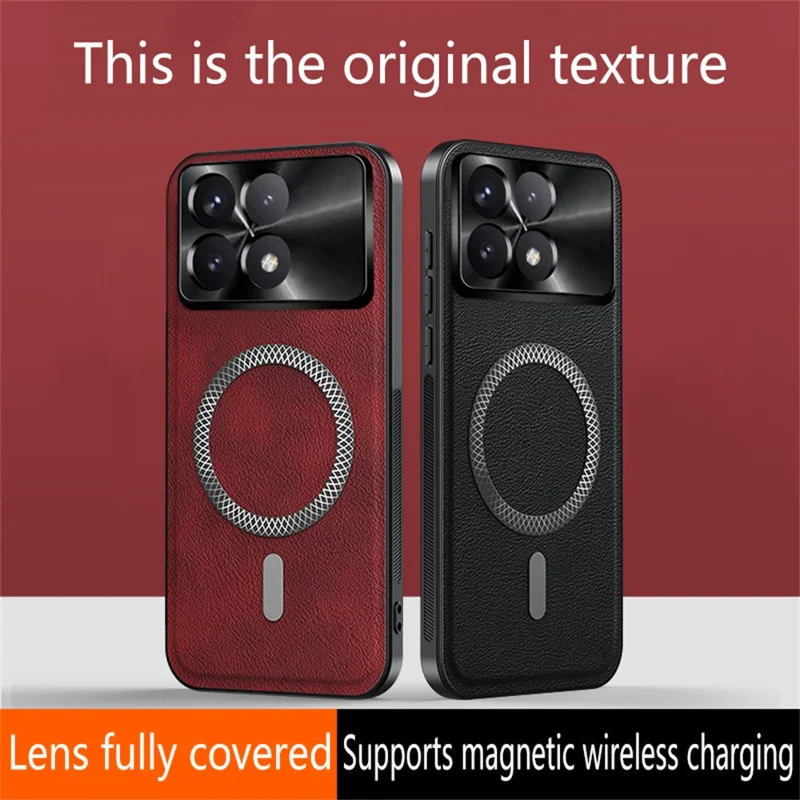 Funda para Xiaomi Redmi K70 5G / Poco F6 Pro 5G Compatible con MagSafe - Carcasa Trasera de TPU y PC con Marco de Lente Metálico - Negro