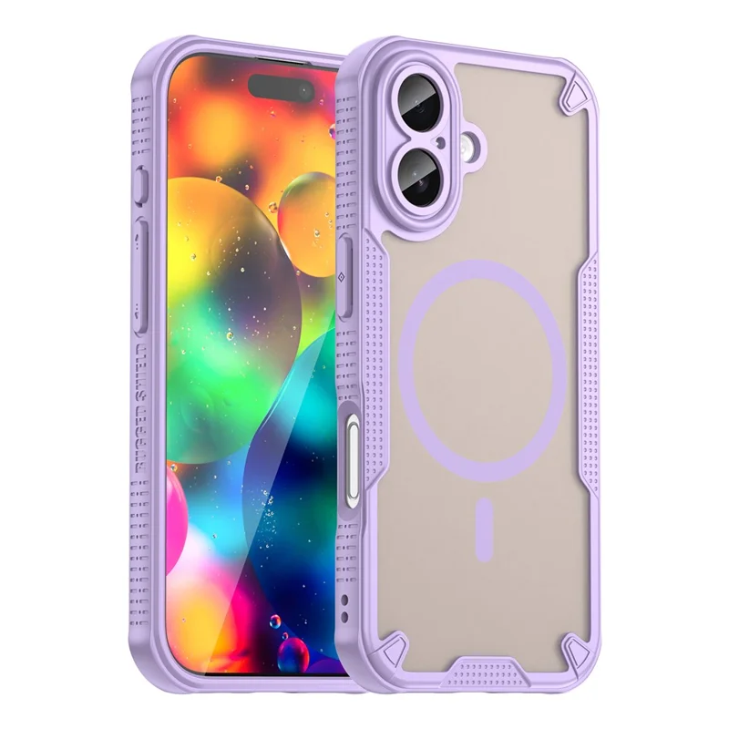 For iPhone 17 Magnetic Case Compatible with MagSafe TPU + PC Phone Back Cover - Purple