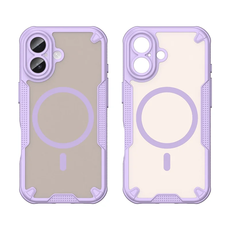 For iPhone 17 Magnetic Case Compatible with MagSafe TPU + PC Phone Back Cover - Purple