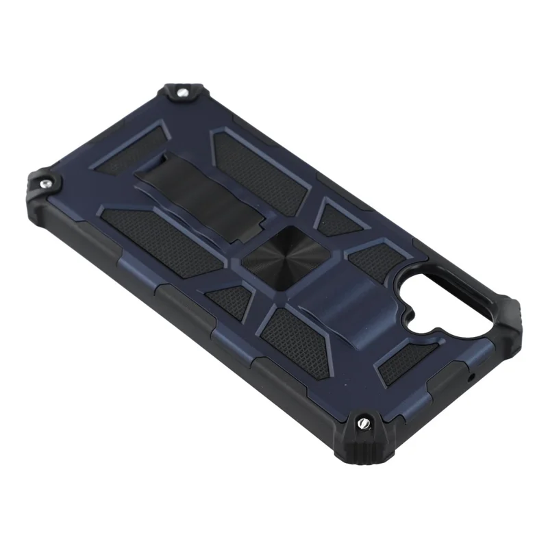Für Samsung Galaxy A05 4G Handyhülle mit Ständer Stoßfeste PC + TPU Rückseite - Blau