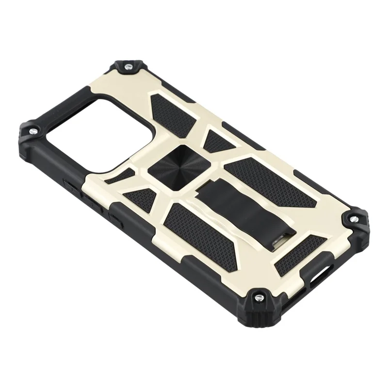 Étui de protection pour Xiaomi Redmi Note 14 4G (163,25 mm) / Note 14 5G avec support Coque arrière en PC + TPU - Or