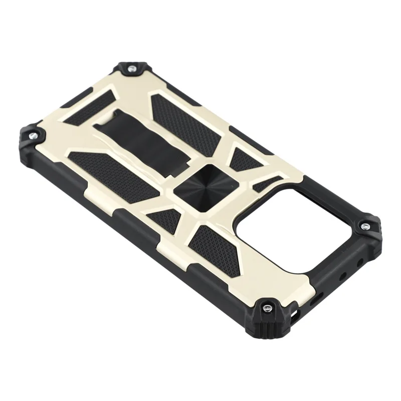 Étui de protection pour Xiaomi Redmi Note 14 4G (163,25 mm) / Note 14 5G avec support Coque arrière en PC + TPU - Or