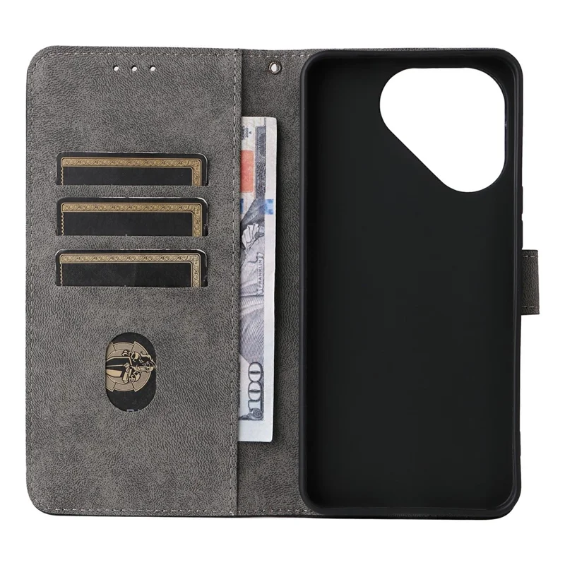 For TECNO Pova 7 Ultra 5G LJ9 Case Wallet RFID Blocking PU Leather Phone Cover Stand with Strap - Black