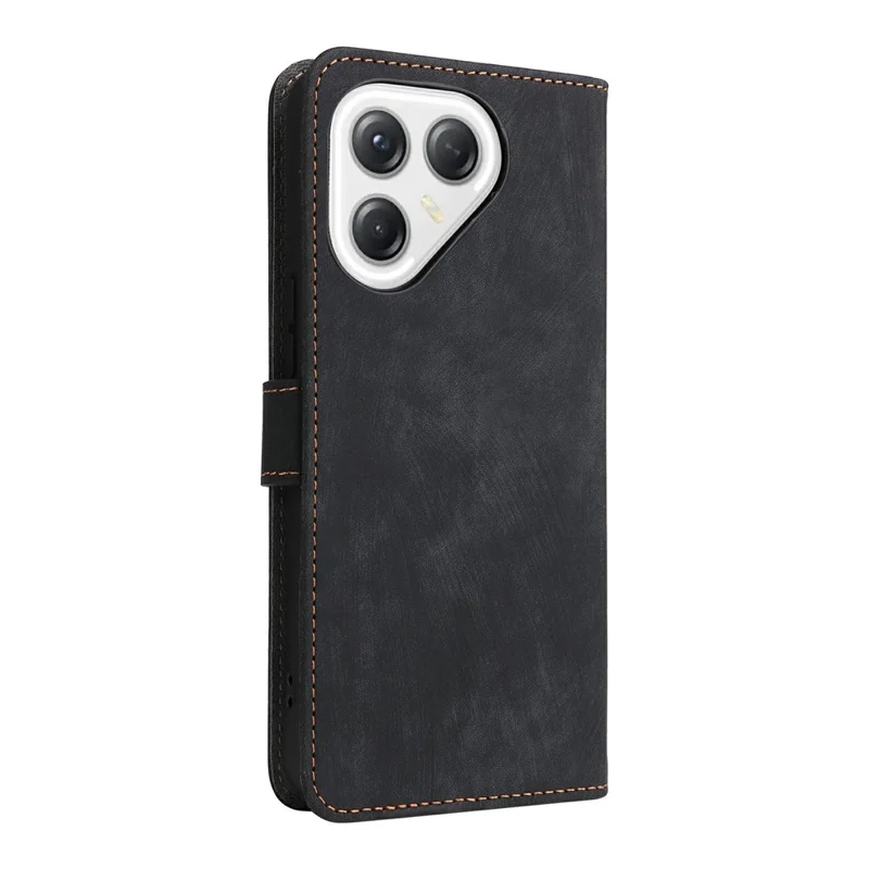 For TECNO Pova 7 Ultra 5G LJ9 Case Wallet RFID Blocking PU Leather Phone Cover Stand with Strap - Black