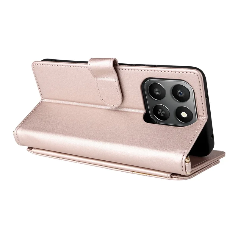 Funda Inteligente For Honor 400 con Correa para Hombro / Muñeca, Cubierta de Cuero para Teléfono con Soporte y Cartera - Rosa