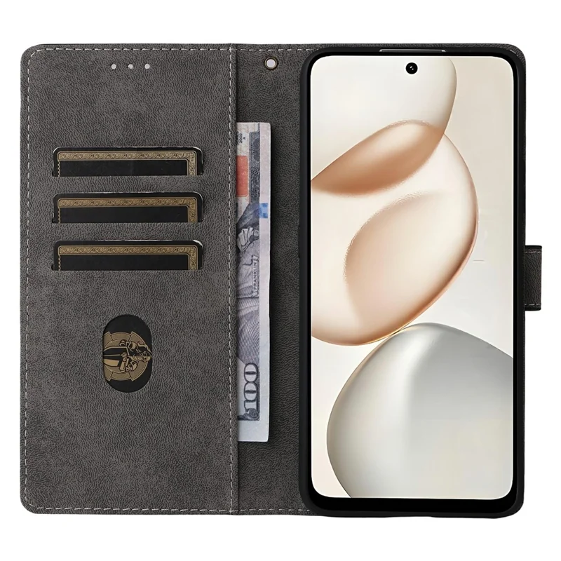 For Honor 400 Smart Case Wallet RFID-Blockierung PU-Leder Handyhülle Ständer mit Gurt - Schwarz