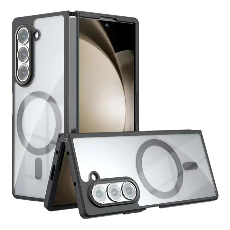 Étui pour Samsung Galaxy Z Fold6 5G Compatible avec MagSafe Transparent TPU + PC Antichoc Protection de téléphone
