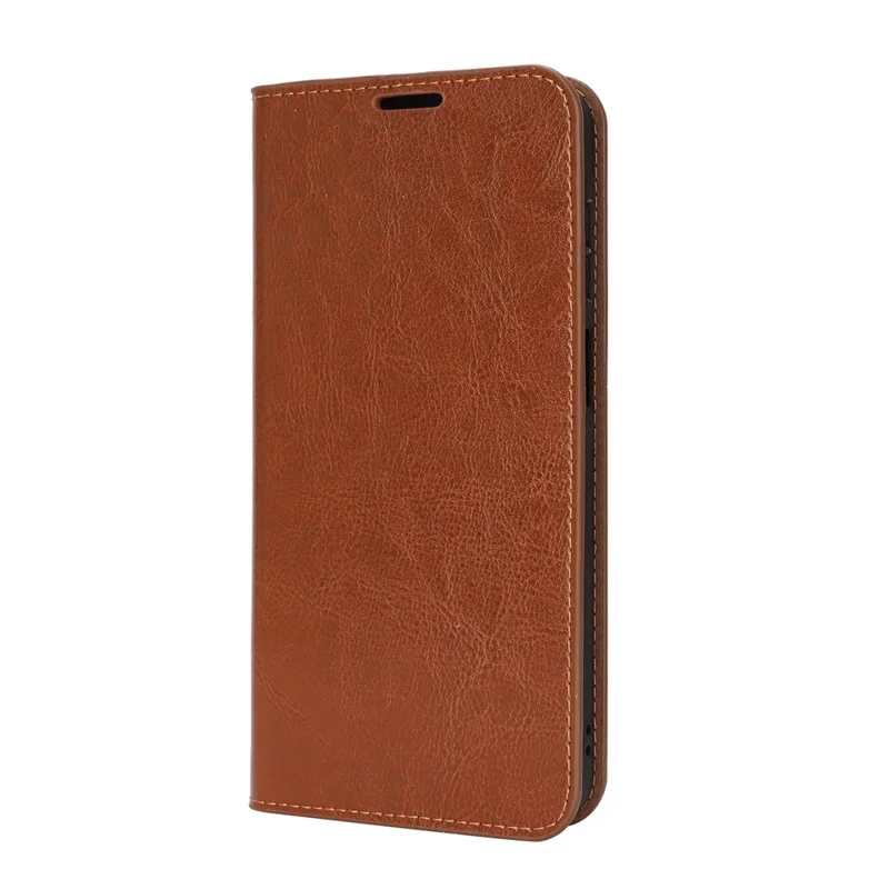 Für Samsung Galaxy A17 5G Hülle Crazy Horse Textur Geteiltes Leder Brieftasche Handyhülle - Hellbraun