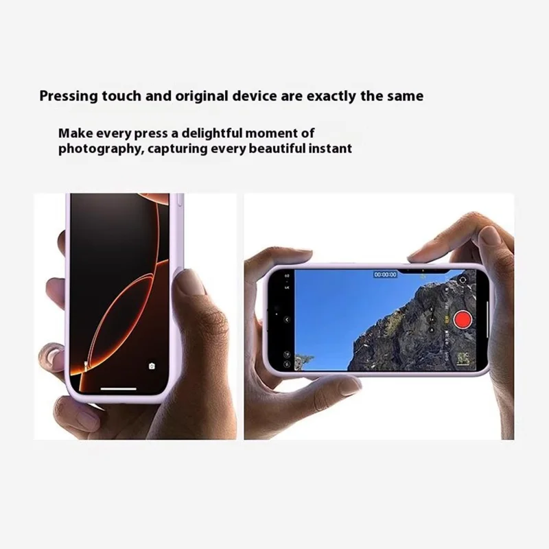 Voor iPhone 16 Pro-hoesje, compatibel met MagSafe, zachte microvezervulling, vloeibare siliconen + PC telefoonhoesje - Lichtpaars