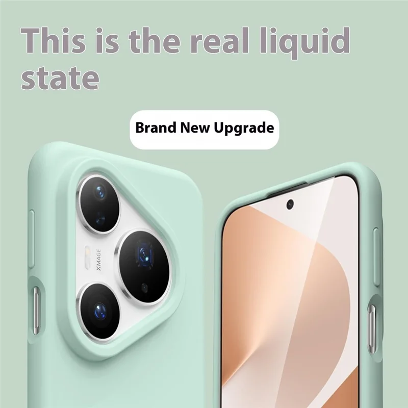 For Huawei Pura 80 Pro / 80 Pro+ Case Skin-Friendly Liquid Silicone + PC Phone Cover - Light Green
